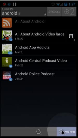 Lyssna på podcast i Android