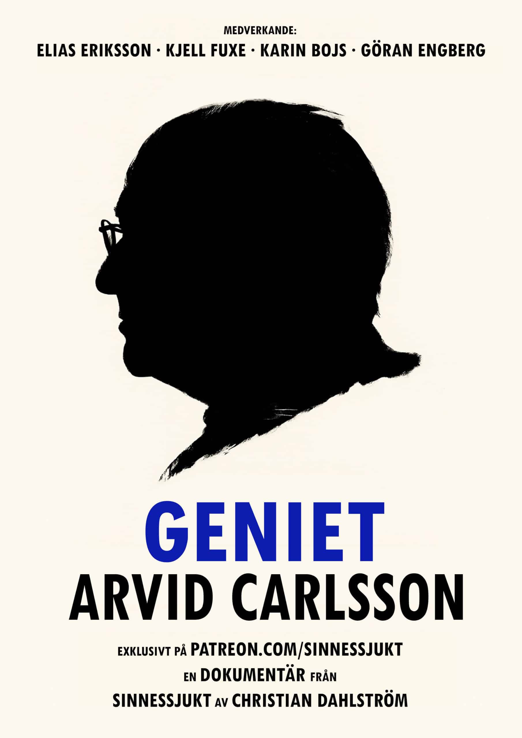 Dokumentäraffisch för poddserien Sinnessjukt Dokument: Arvid Carlsson av Christian Dahlström – en podd om Nobelpristagaren som upptäckte dopamin och revolutionerade behandlingen av Parkinsons sjukdom.